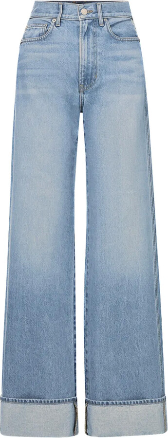 High-Rise Cuffed-Hem Jeans