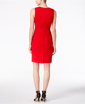 Calvin Klein Zip-Front Sheath Dress