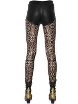 Thumbnail for your product : Haider Ackermann Lace Effect Nappa Leather Leggings