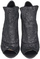 Thumbnail for your product : The Seller Embroidery Black Glitter Ankle Boots