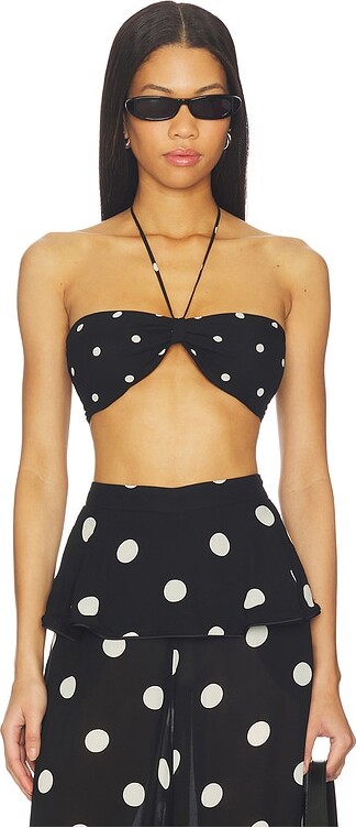 Adriana Degreas Polka Dot Bandeau Top