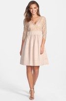 Thumbnail for your product : Eliza J Petite Women's Lace & Faille Dress