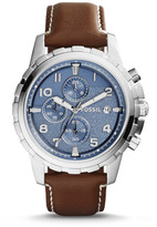 Thumbnail for your product : Fossil Dean Chronograph Dark Brown Leather Watch