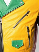 Thumbnail for your product : Loewe Colour-Block Leather Jacket