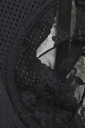 Stella McCartney Rosalind Relishing mesh-paneled stretch-Leavers lace underwired soft-cup bra