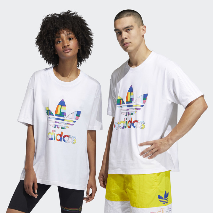 adidas Pride Flag Fill Tee (Gender Neutral) White L Unisex - ShopStyle  Activewear Tops