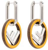 Thumbnail for your product : Fendi Logo Hoop Earrings