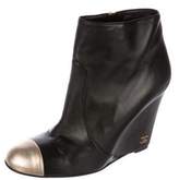 Thumbnail for your product : Chanel Cap-Toe CC Wedge Booties