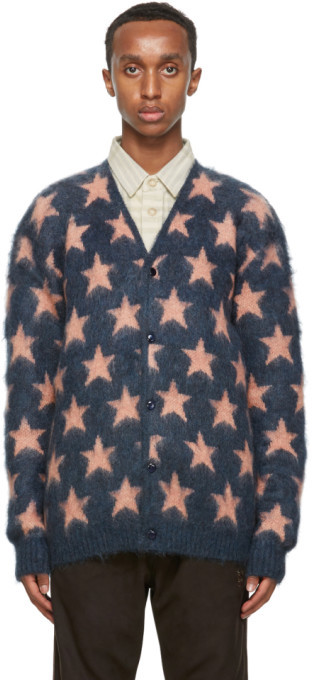 Needles Navy and Pink Mohair Star 