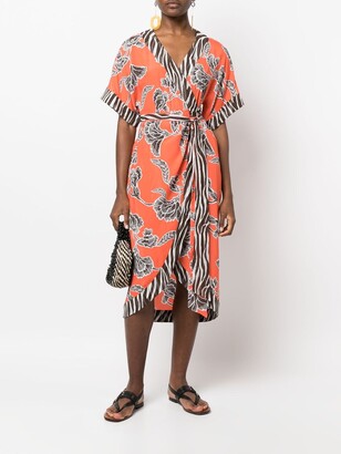 Diane von Furstenberg Floral-Print Midi Wrap Dress