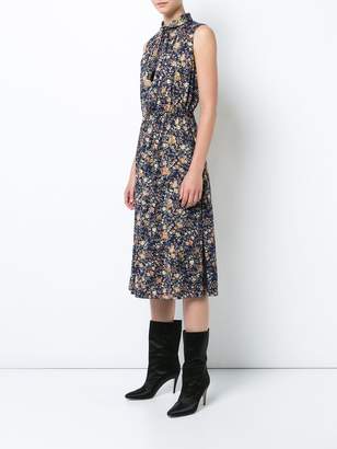 Adam Lippes printed floral silk sleeveless dress
