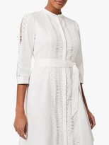 Thumbnail for your product : Hobbs London Diana Cotton Blend Broderie Anglaise Shirt Dress, Ivory