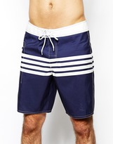 Thumbnail for your product : ASOS Swim Shorts in Long Length With Stripe