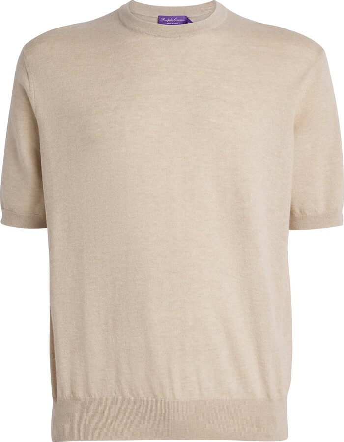 Ralph Lauren Purple Label Cashmere Crew-Neck Short-Sleeve Sweater