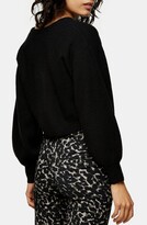 Thumbnail for your product : Topshop Balloon Sleeve Crop Cardigan