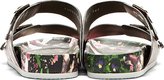Thumbnail for your product : Givenchy Black Leather Floral Print Slip-On Sandals