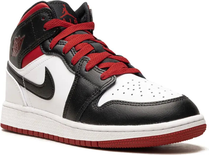 Jordan Kids Air Jordan 1 Mid "White / Gym Red" sneakers