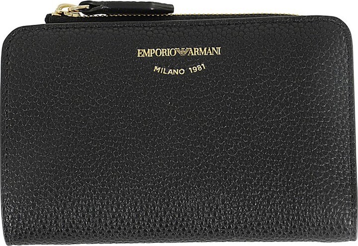 Emporio Armani Logo-Engraved Zipped Wallet