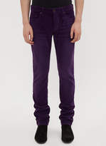 Thumbnail for your product : Saint Laurent Slim-Fit Corduroy Pants in Purple