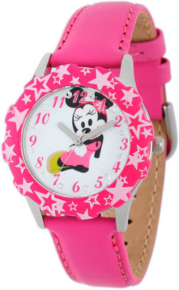Disney Minnie Mouse Girls Pink Strap Watch-W001977