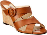 Thumbnail for your product : Jimmy Choo Delila 85 Leather Cork Wedge Sandal