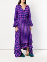 Thumbnail for your product : Natasha Zinko Checked Apron Wrap Dress