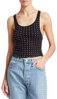 Thumbnail for your product : Frankie B. Rhinestone Cropped Racerback Tank Top