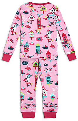 Hatley Toddler's & Little Girl's Birdhouse Print Knit Pajamas