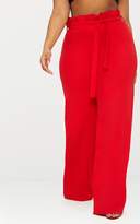 Thumbnail for your product : PrettyLittleThing Plus Black Wide Leg Trousers