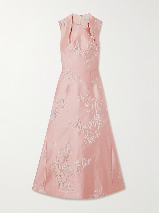 Emilia Wickstead - Kissa Jacquard Midi Dress - Pink