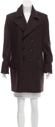 Balenciaga Double-Breasted Wool Coat Brown Double-Breasted Wool Coat