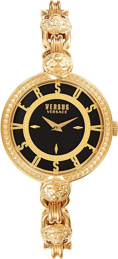 Versus Versace 36MM Ion Plated Goldtone Stainless Steel Bracelet Watch -  ShopStyle