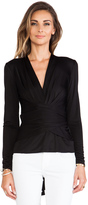 Thumbnail for your product : Issa Kathryn Long Sleeve Wrap Top