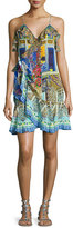 Thumbnail for your product : Camilla Embellished Crepe Ruffle Wrap Dress, Bohemian Bounty