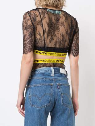 Off-White Lace Printed Style Loungewear