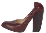 Thumbnail for your product : Dries Van Noten Leather Round-Toe Pumps Leather Round-Toe Pumps
