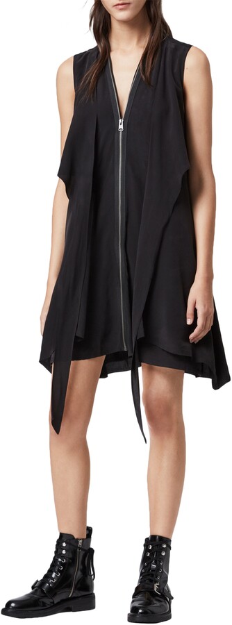 allsaints jayda silk dress