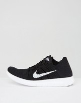 Thumbnail for your product : Nike Running Free Run Flyknit Trainer In Black