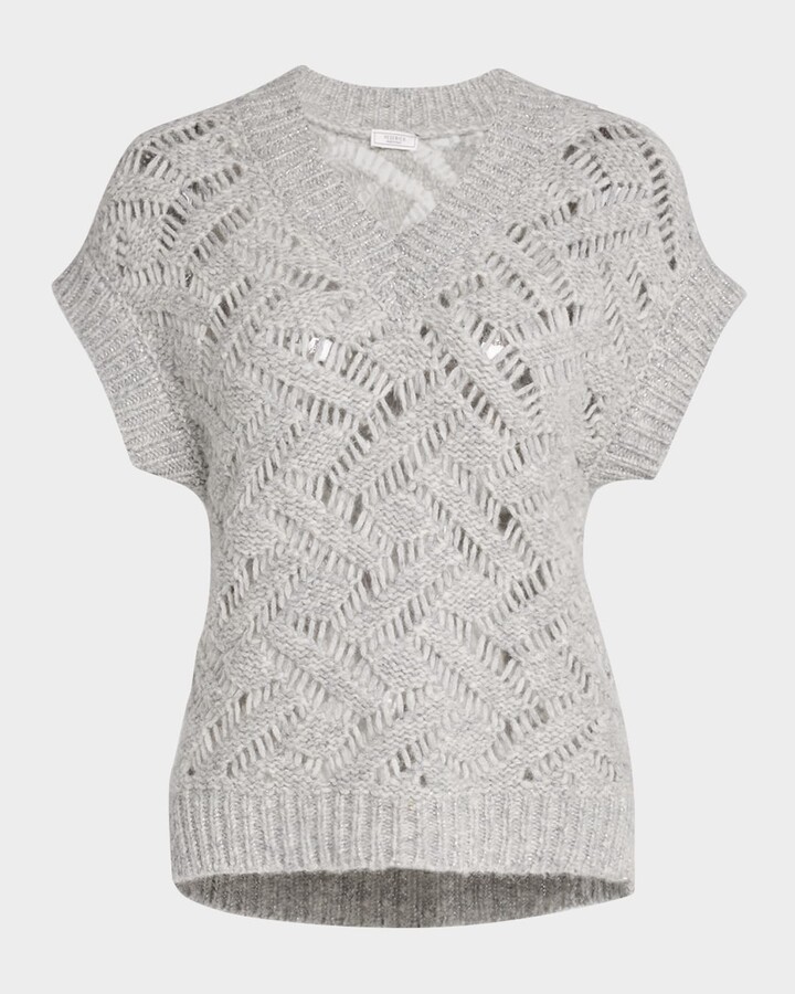 Peserico Open-Stitch Knit Vest