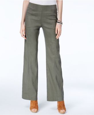 INC International Concepts Curvy Linen-Blend Wide-Leg Pants, Created for Macy's