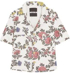 House of Holland Floral-Print Denim Shirt