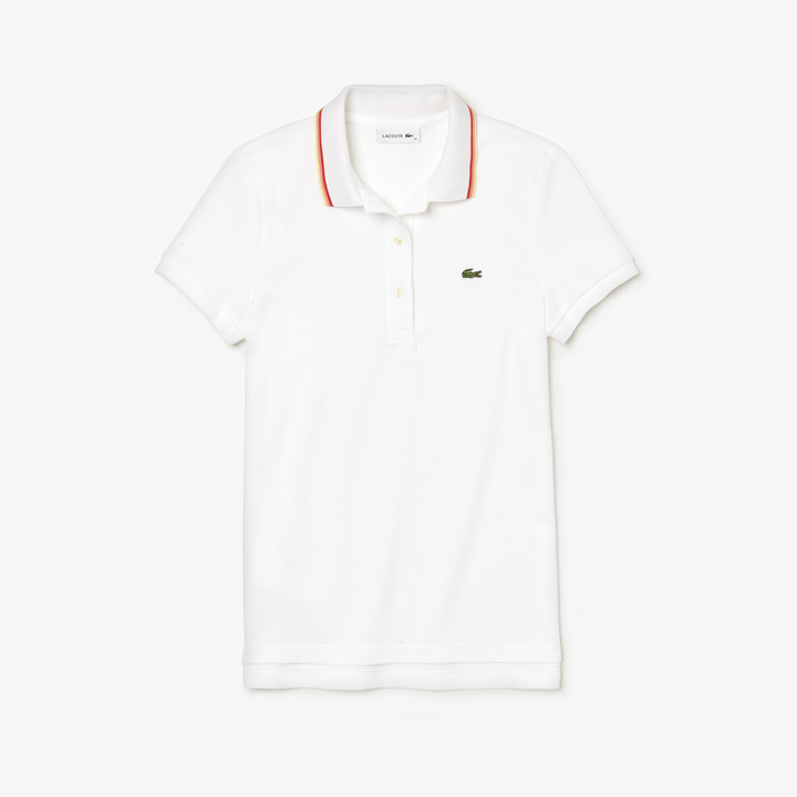 men's slim fit lacoste polo shirt in stretch petit piqué
