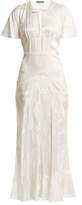 Thumbnail for your product : ALEXACHUNG Silk-blend Jacquard Dress - Womens - White