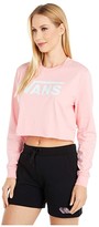 Thumbnail for your product : Vans Flying V Long Sleeve Crop Tee (Pink Icing) Women's Clothing