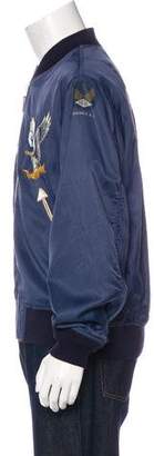 Co RRL & Reversible Satin & Embroidered Bomber Jacket