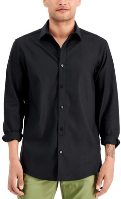 Alfani Men's Stretch Linen Woven Shirt, Created for Macy's