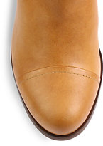 Thumbnail for your product : Prada Leather Stacked-Heel Ankle Boots