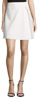 Halston Pleated Structured Skirt, Bone