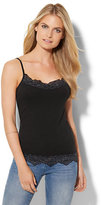 Thumbnail for your product : New York and Company Metallic Lace-Trim Camisole