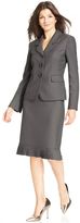 Thumbnail for your product : Le Suit Three-Button Pin-Dot Skirt Suit